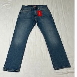 Lucky Brand 410 Athletic Straight Jeans Mens 34x30 Medium Wash Blue Denim NWT